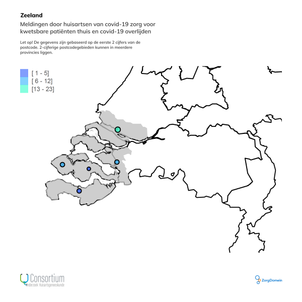 Zeeland meldingen huisartsen Covid-19 zorg en overlijden